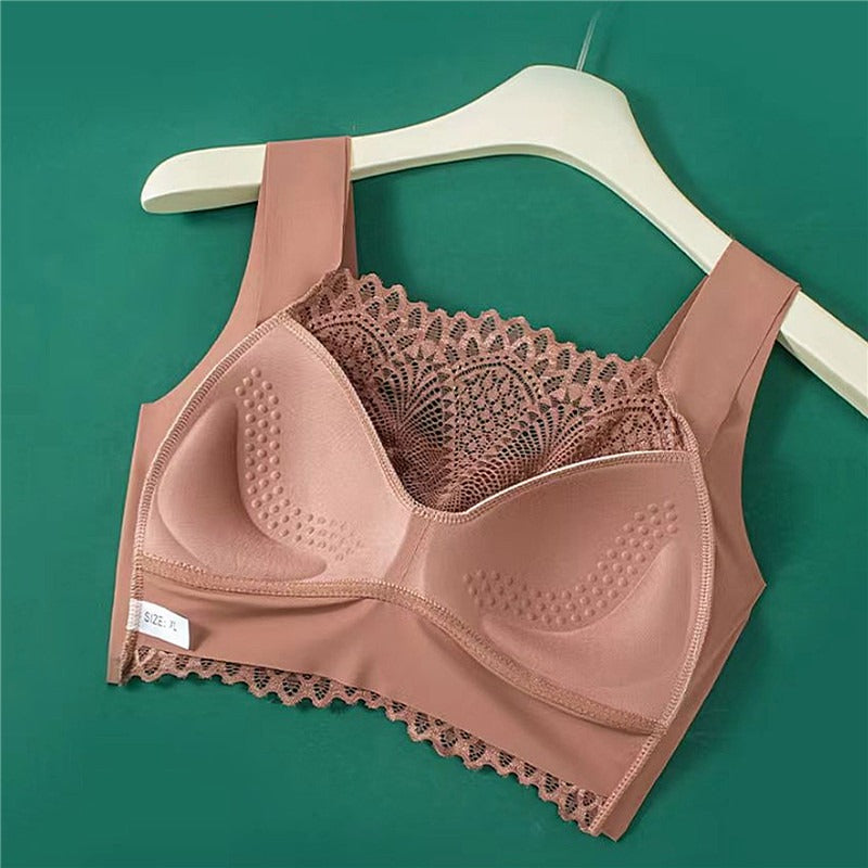 push-up lace backless bra