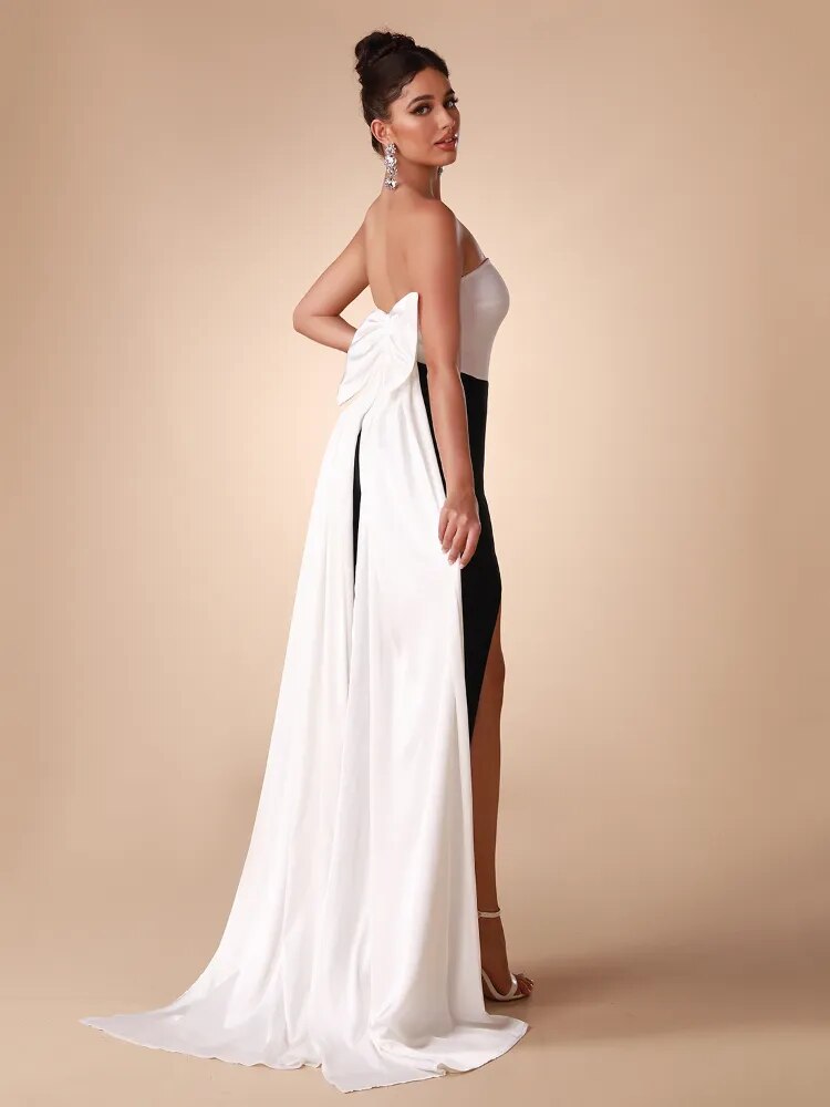 Elegant Strapless Women's Evening Party Dress