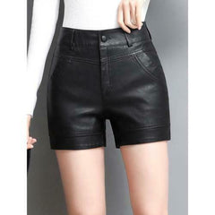 Real Lambskin Leather Pockets Mini Pants