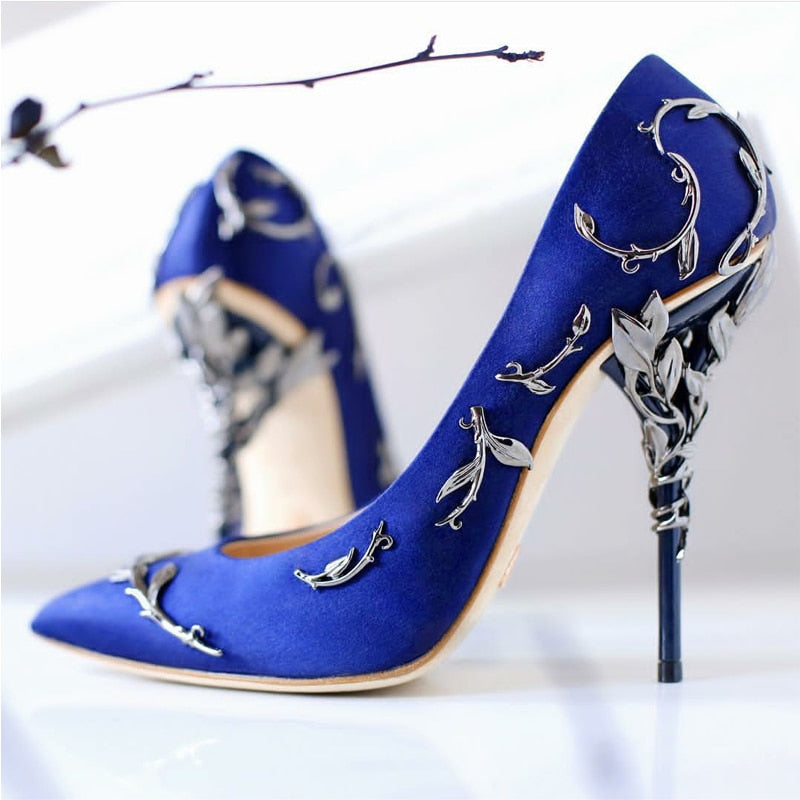 Flowers Decor Women's High Heels Pumps