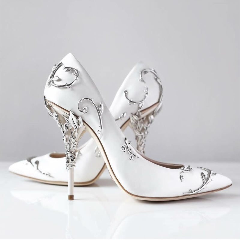 Flowers Decor Women's High Heels Pumps