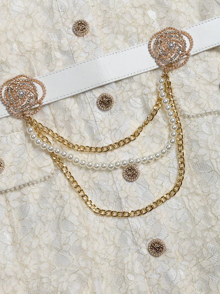 French Diamond Chain Women's Skirts Dress