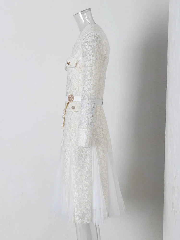 French Diamond Chain Women's Skirts Dress