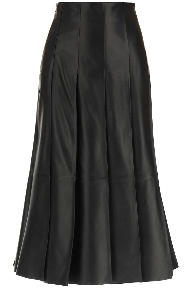 Genuine Lambskin Leather Women's Ankle Skirt