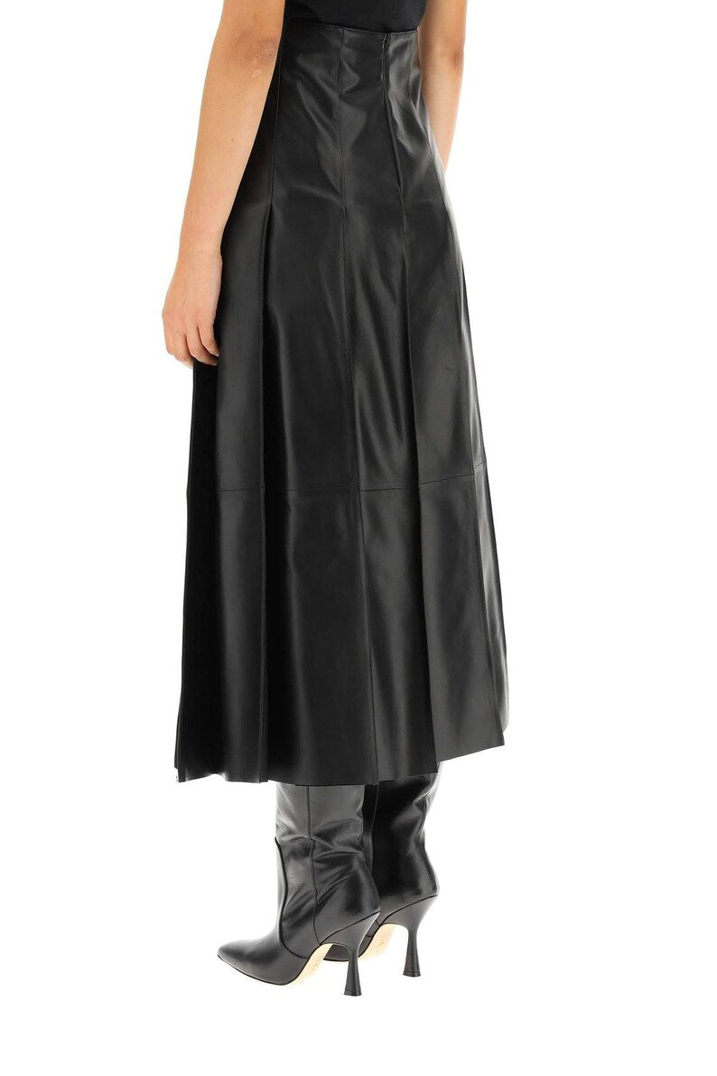 Genuine Lambskin Leather Women's Ankle Skirt