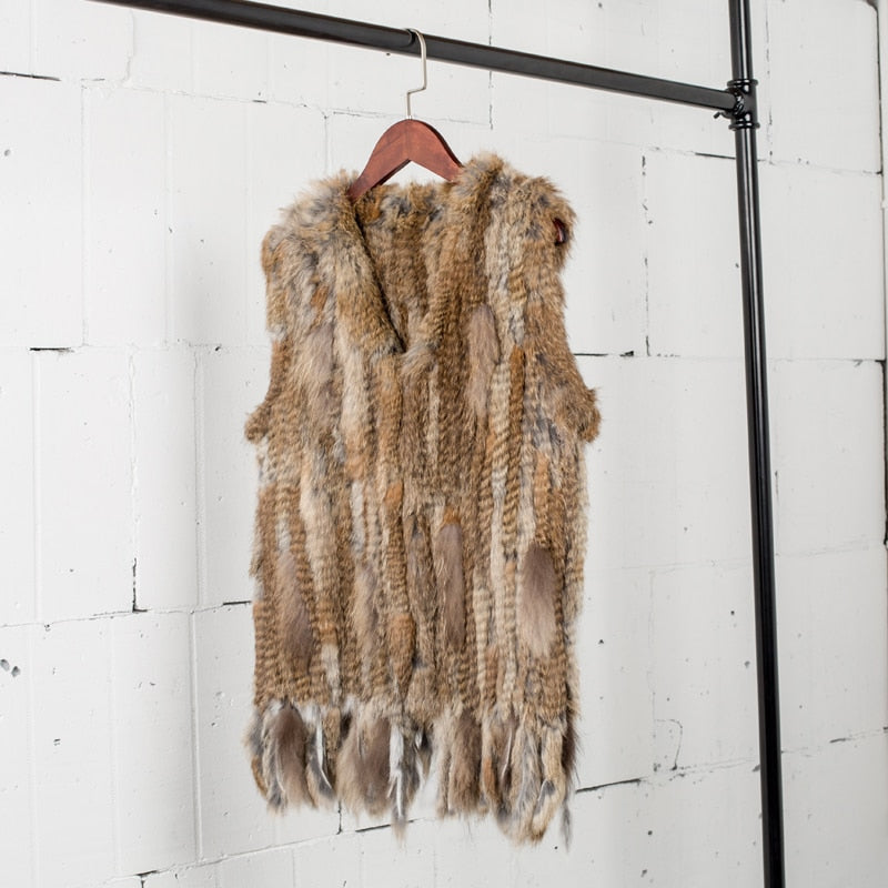 Gilet Women's Handmade Natural Fur Vest
