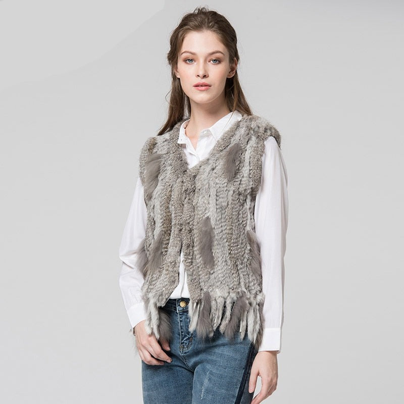 Gilet Women's Handmade Natural Fur Vest