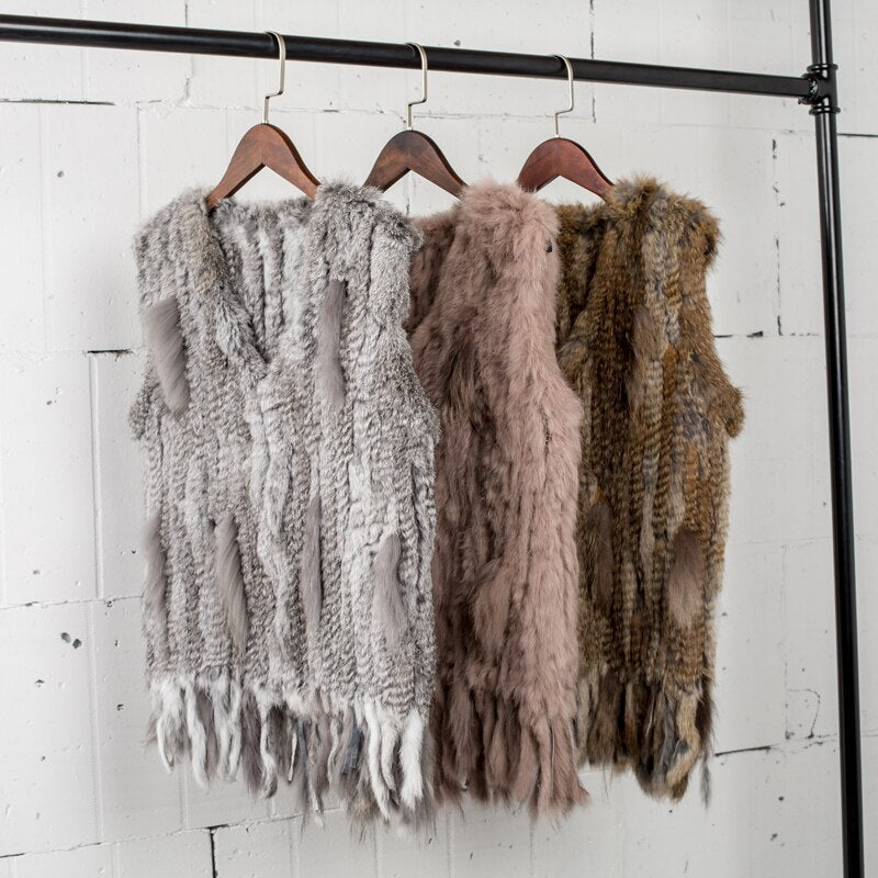 Gilet Women's Handmade Natural Fur Vest