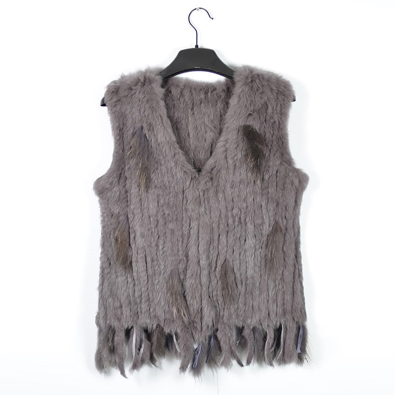 Gilet Women's Handmade Natural Fur Vest