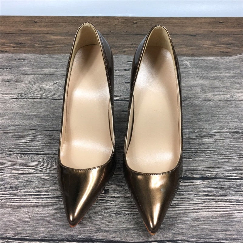 Glossy Patent Women's Stiletto Pumps
