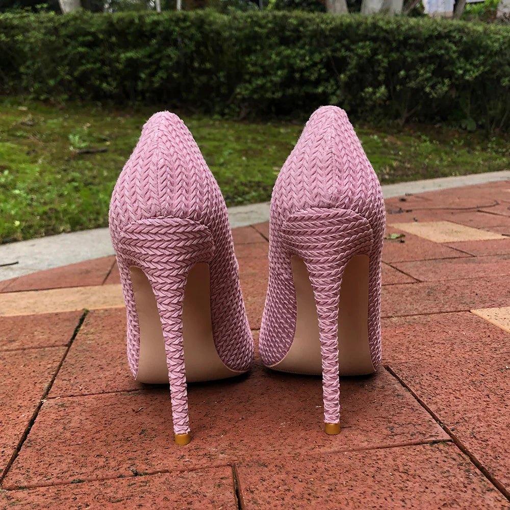Woven Fabric Women's Stiletto Pumps