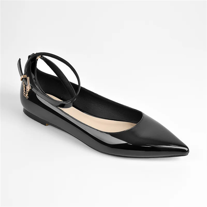 Bright Shine Ankle Chain Flats