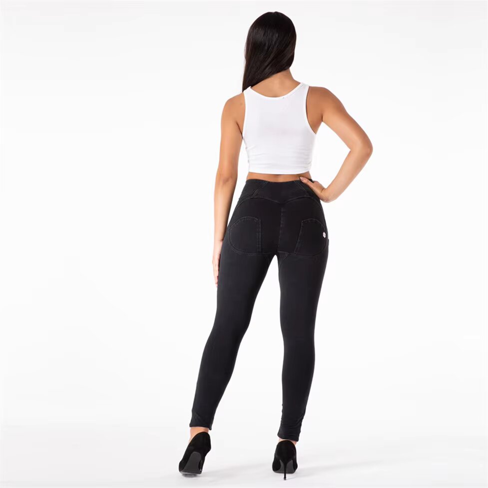 High Waist Women's Zipper Fly Denim Jeans Pants