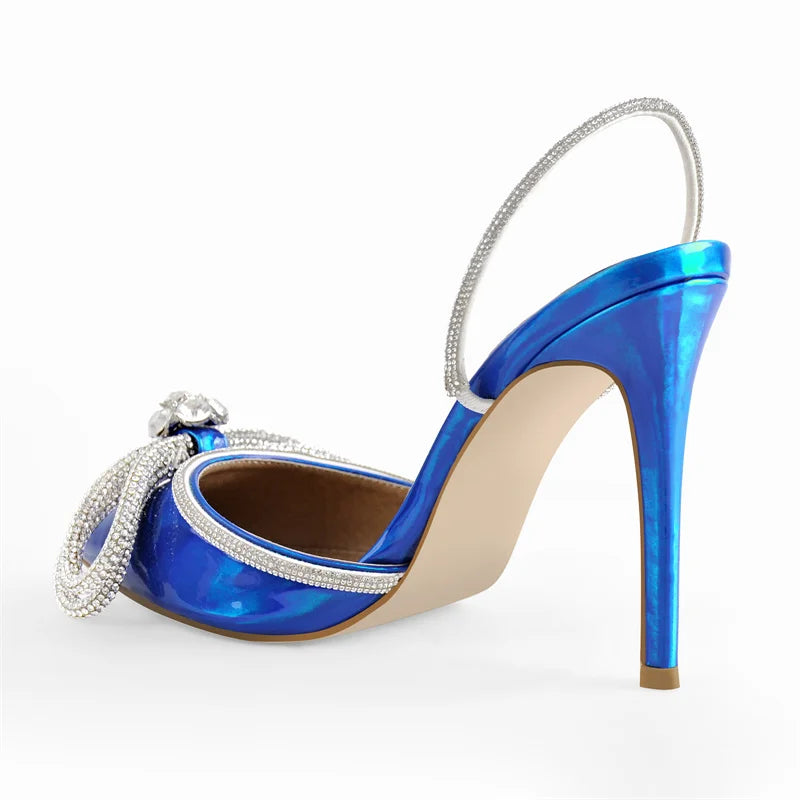 Crystal Butterfly-Knot High Heels