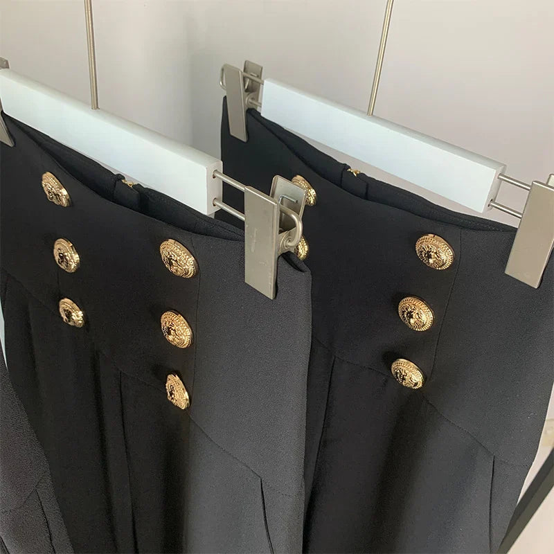 High Waisted Wide-Leg Casual Pants
