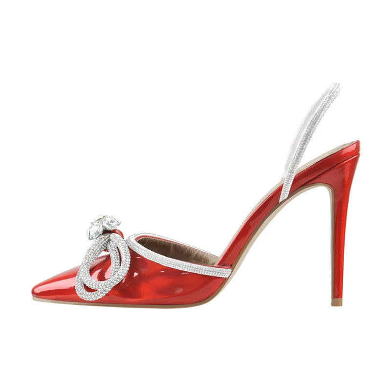 Crystal Butterfly-Knot High Heels