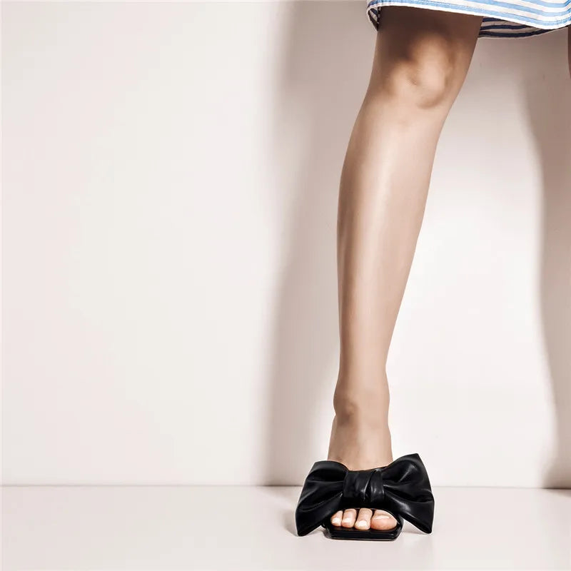 Cute Bow Peep Toe Sandals