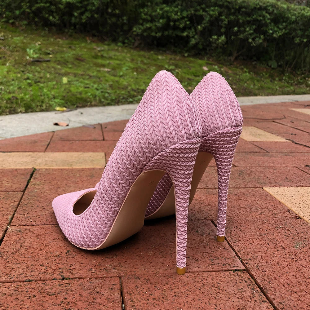 Woven Fabric Women's Stiletto Pumps
