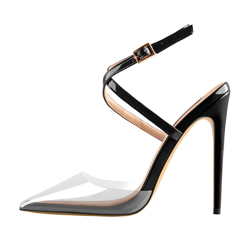 Pointed-toe Contrast Thin High Heels