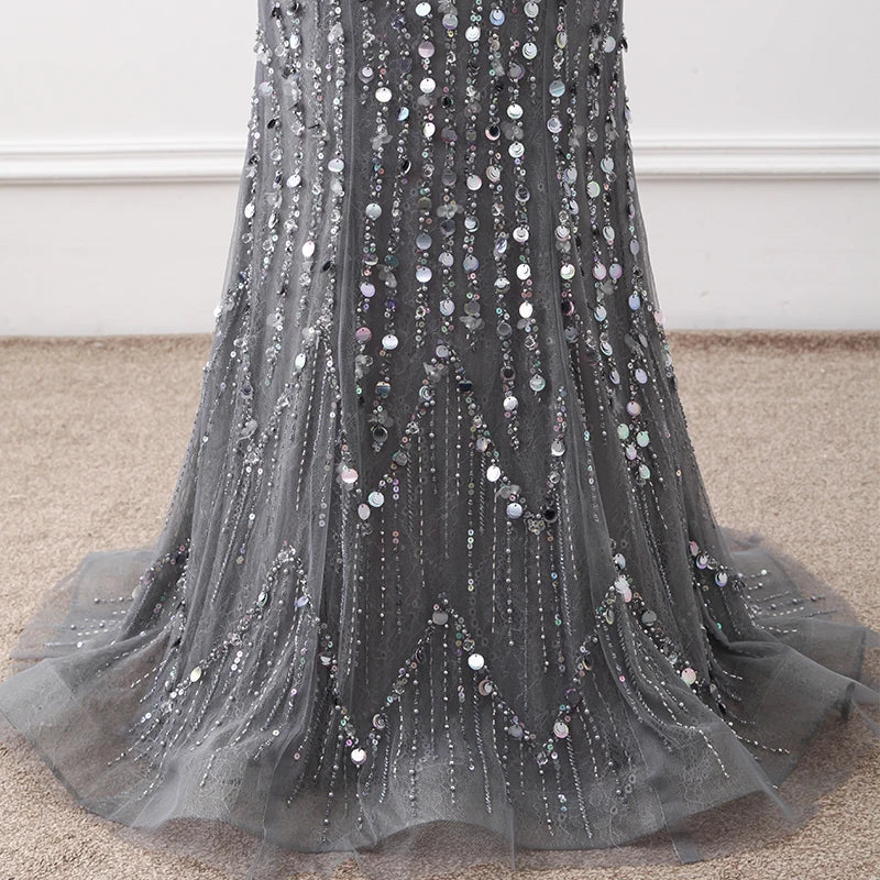 Exquisite Heavy Beading Handmade Evening Dress
