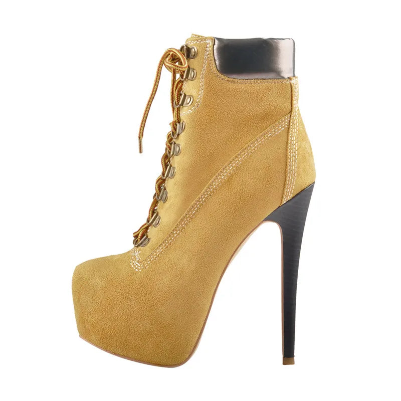 Platform Rivet Ankle Boots