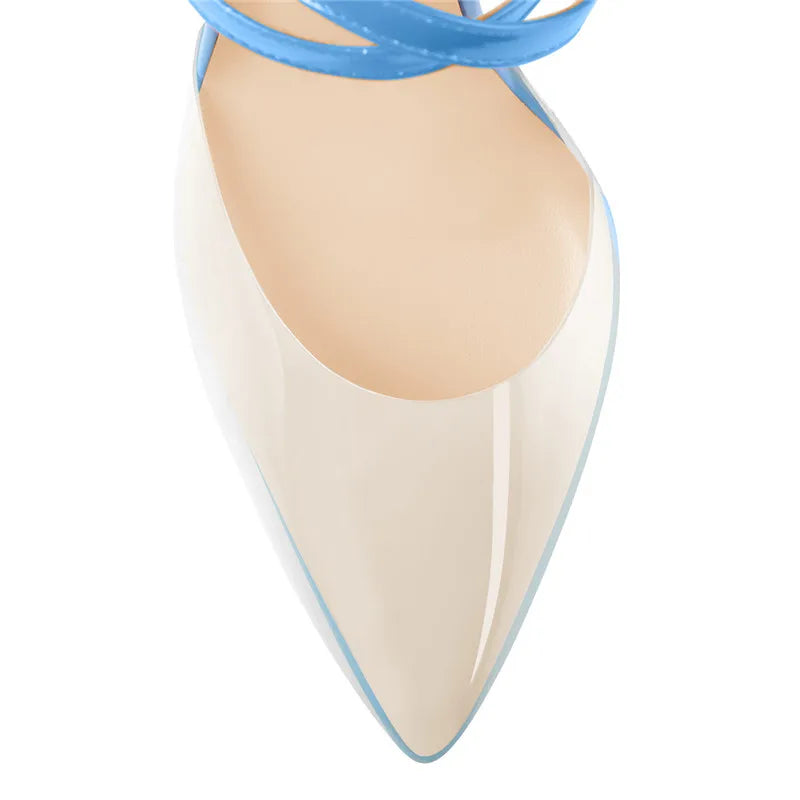 Pointed-toe Contrast Thin High Heels