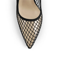 Fishnet Women's Party Dress Heels