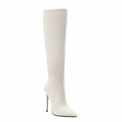 Sleek Nubuck Knee High Boots