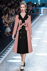 Double Breasted Houndstooth Overcoat