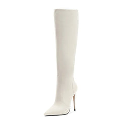 Sleek Nubuck Knee High Boots