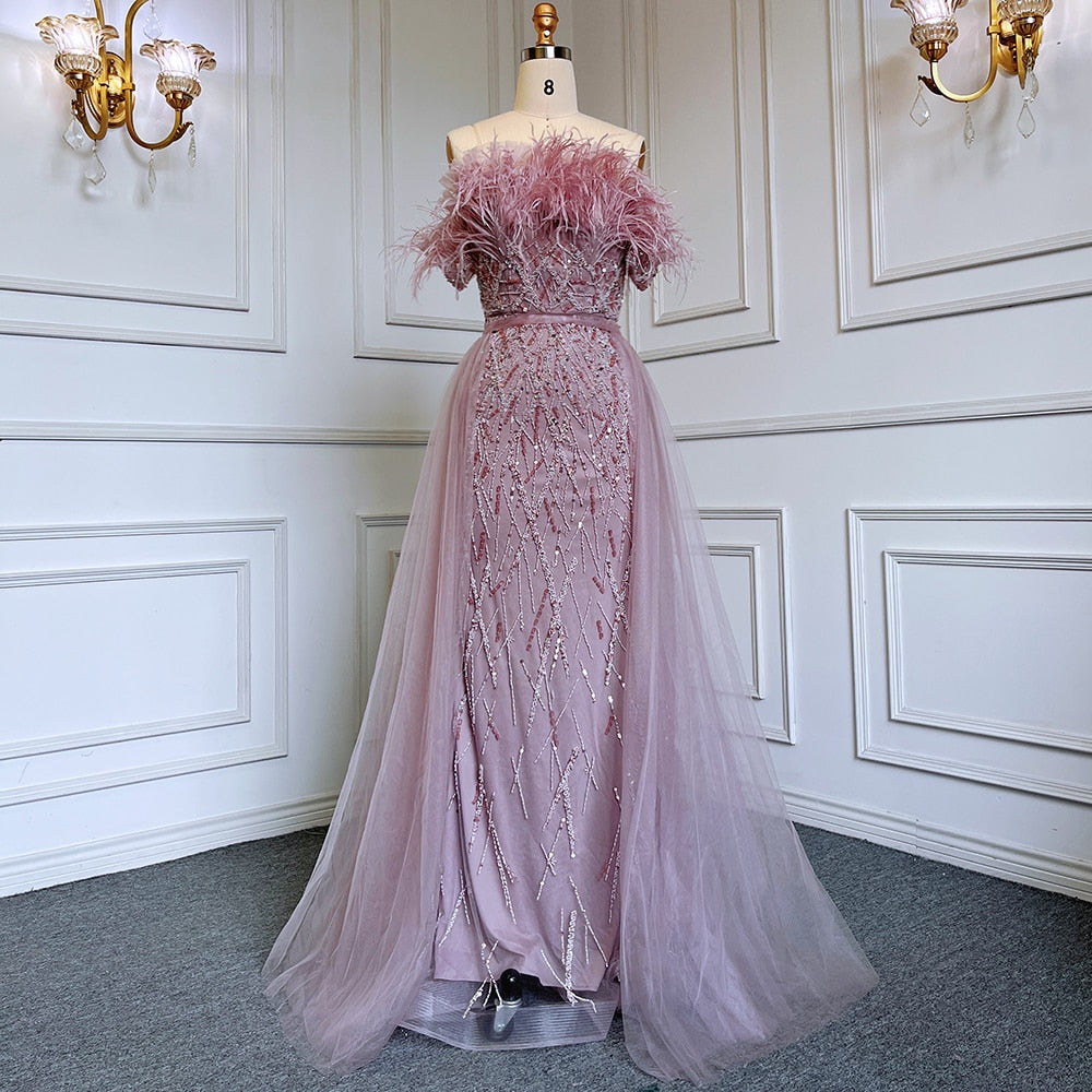 High Split Strapless Women's Evening Party Gown