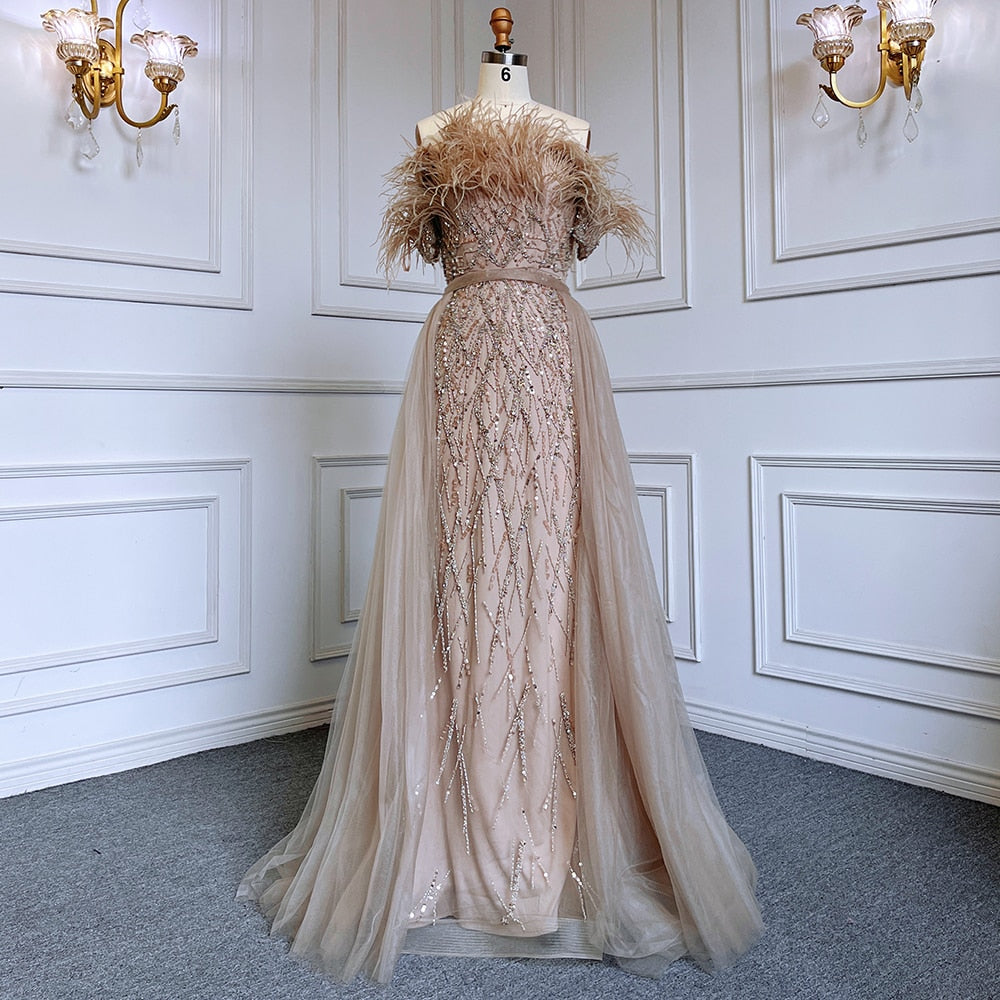 High Split Strapless Women's Evening Party Gown