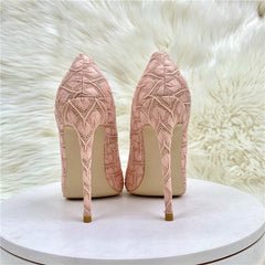 Lace Fabric Women's High Heel Stiletto Pumps