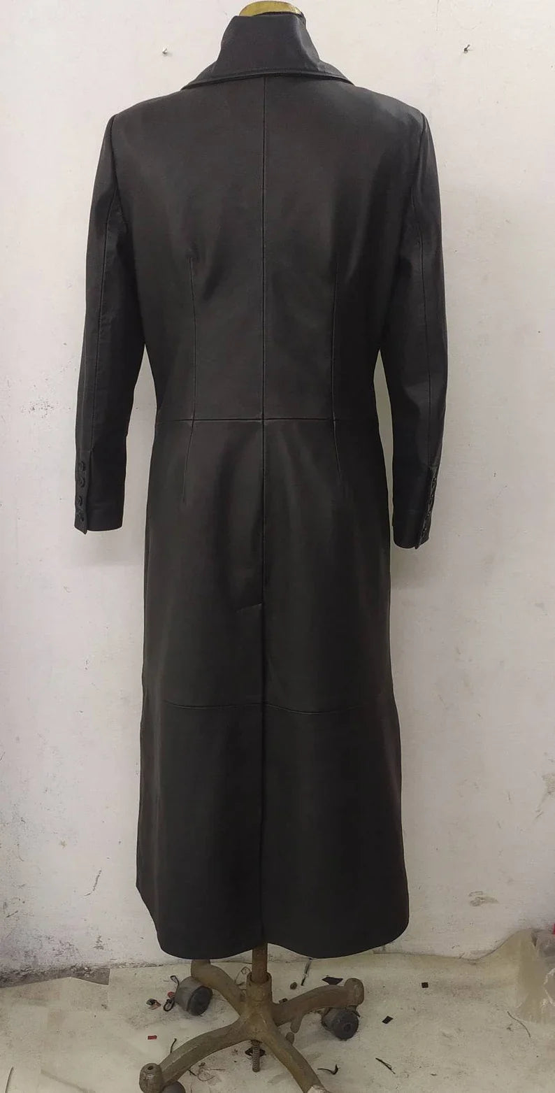 Lamb Skin Leather Women's Celebrity Coat