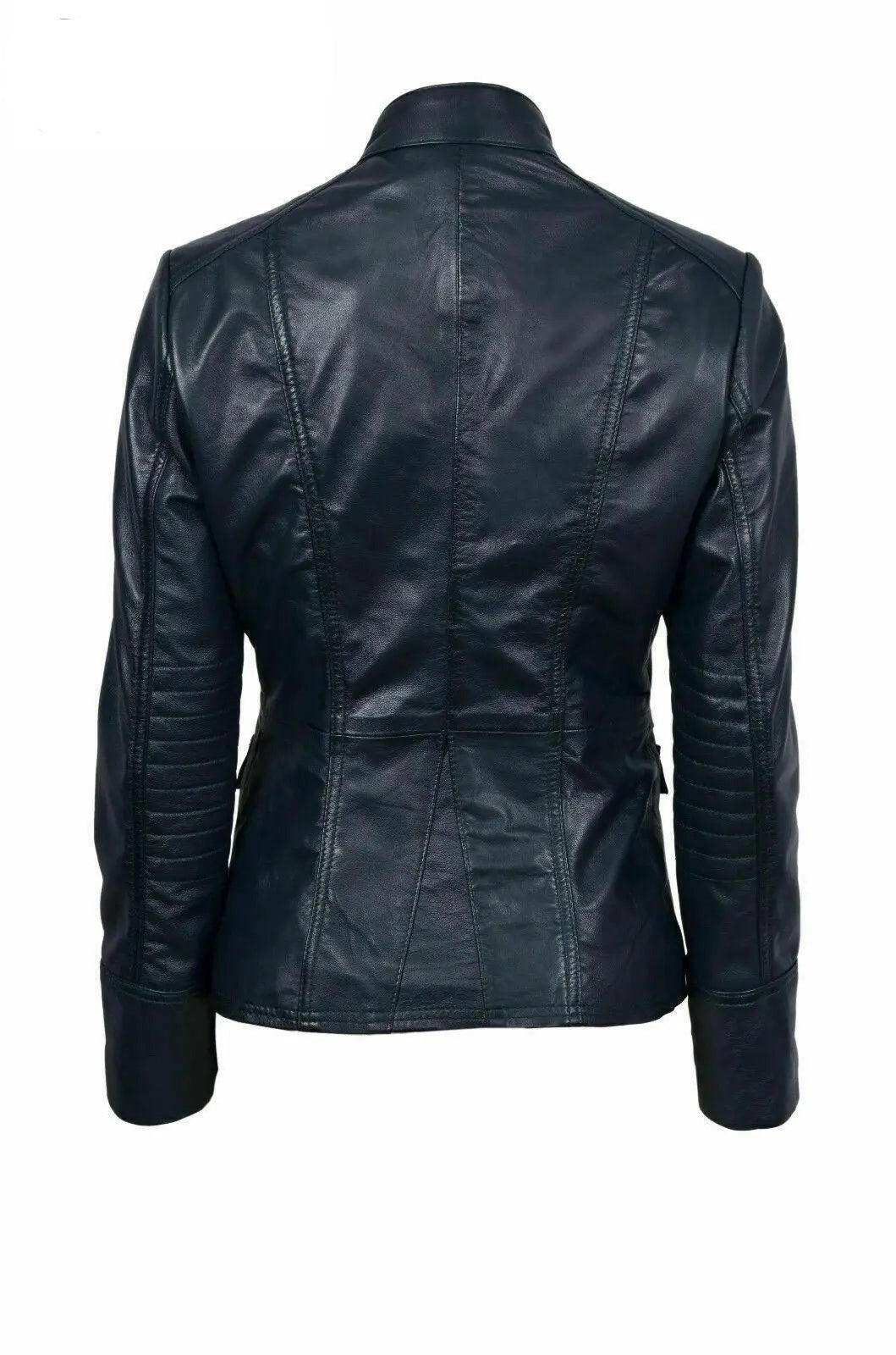 Real Leather Slim Fit  Biker Coat