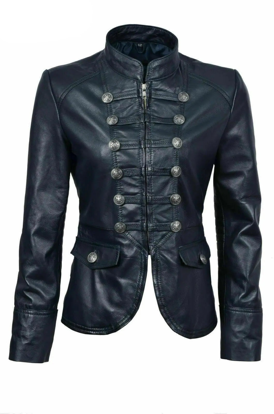 Real Leather Slim Fit  Biker Coat