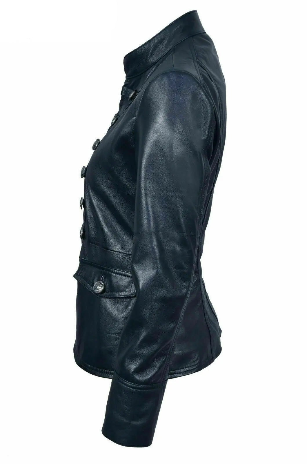 Real Leather Slim Fit  Biker Coat