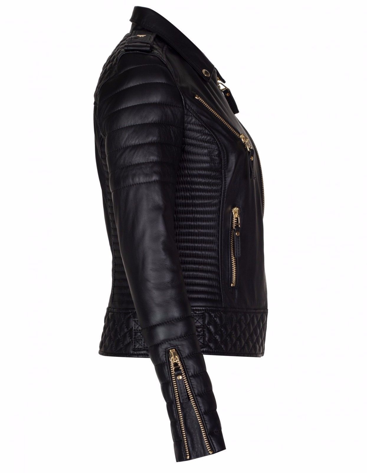 Lambskin Slim Fit Black Leather Women's Jacket
