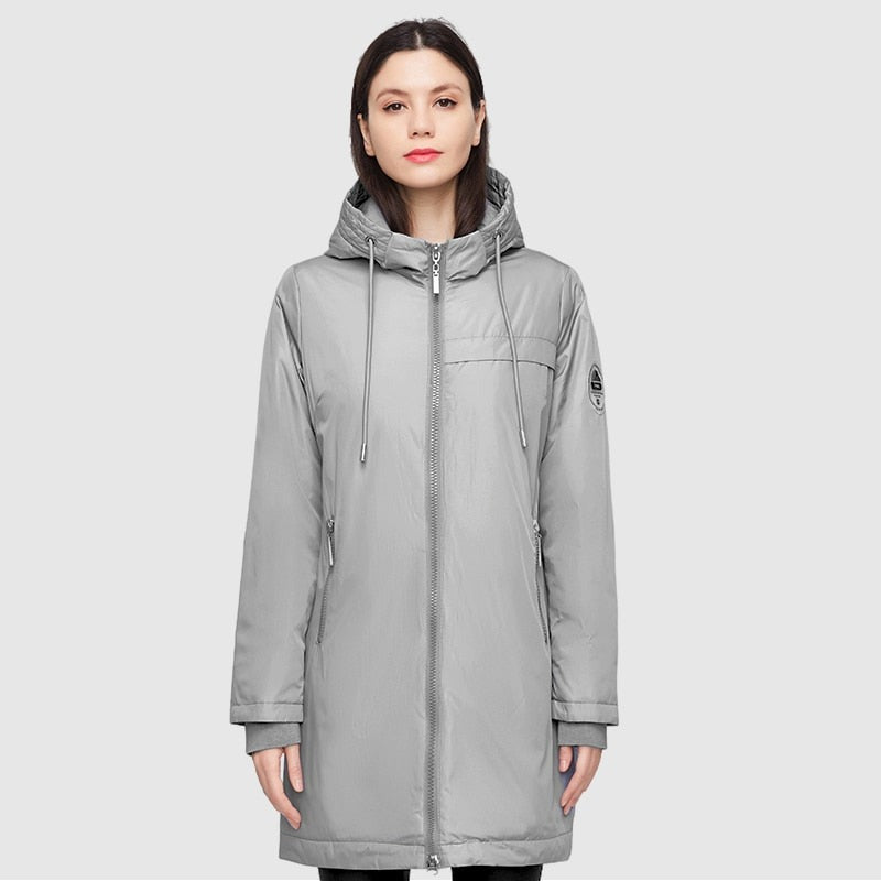 Long Hooded Windproof Women's Down Parka Coat
