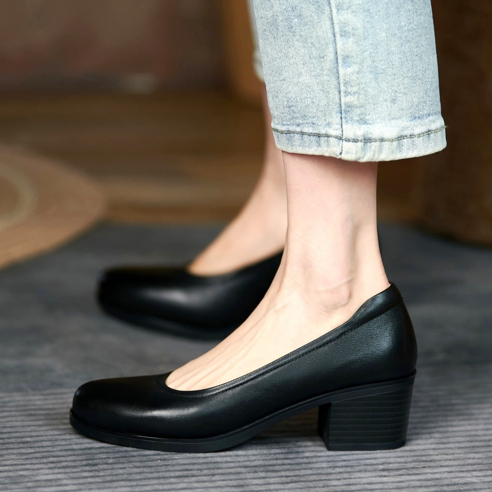 Med Square Women's High Heels
