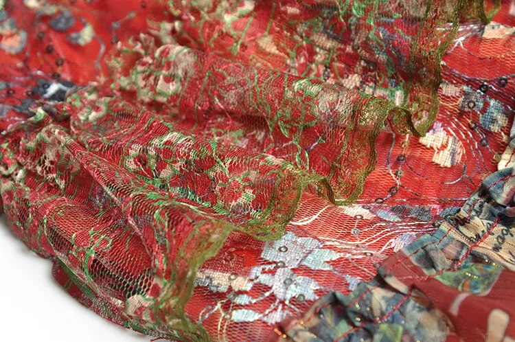 Mesh Flare Sleeve Women's Maxi Dress