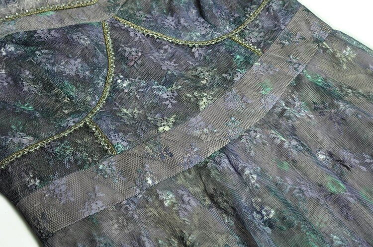 Mesh Ruffles Women's Evening Party Dress