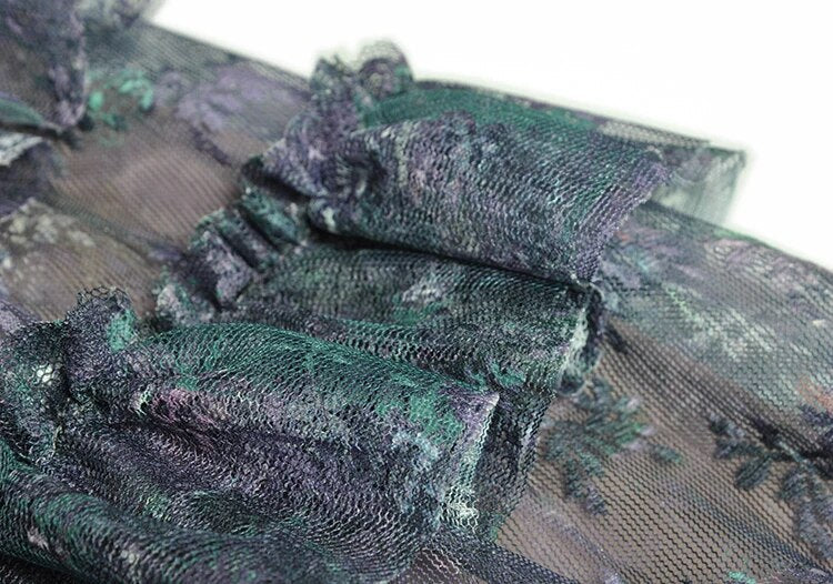 Mesh Ruffles Women's Evening Party Dress