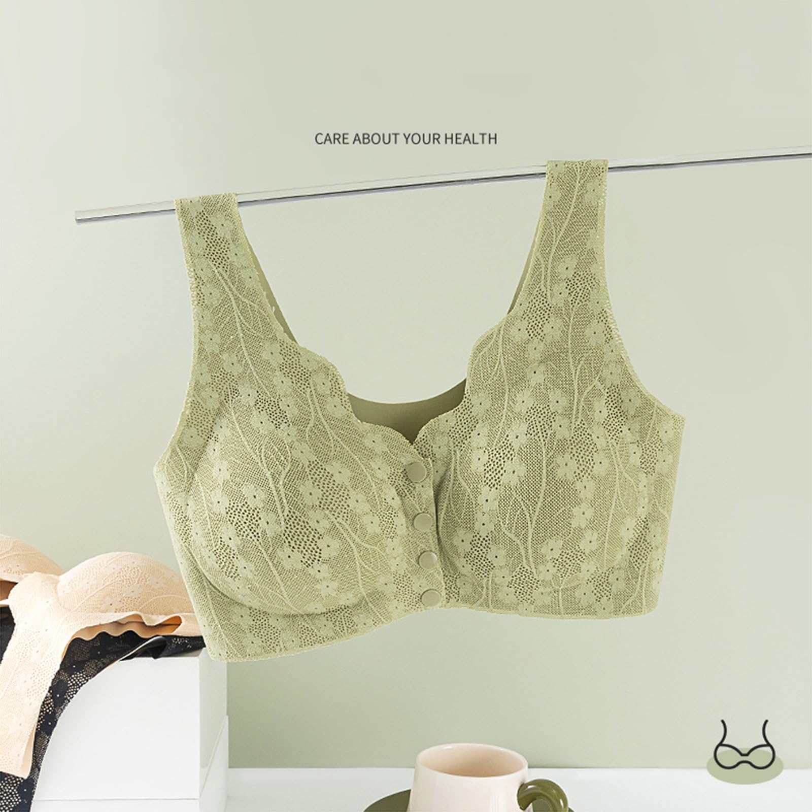 front button push-up comfortable underwear