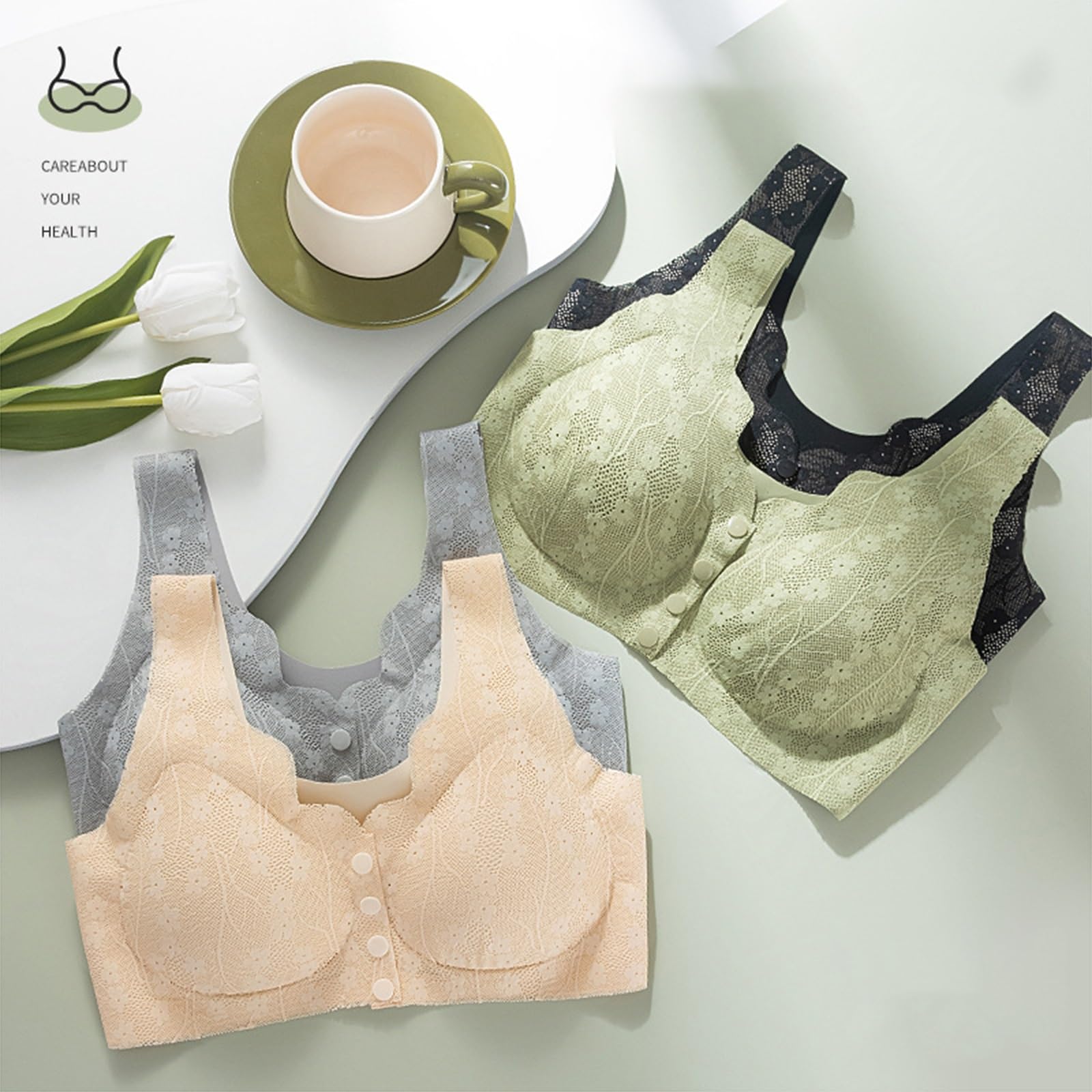 front button push-up comfortable underwear