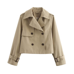 Stylish Cropped Short Trench Coat