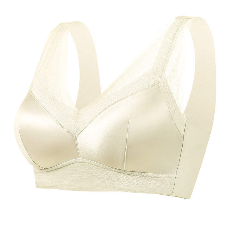 Satin Mesh Comfortable Wireless Bra