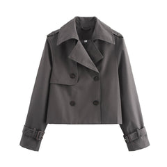 Stylish Cropped Short Trench Coat