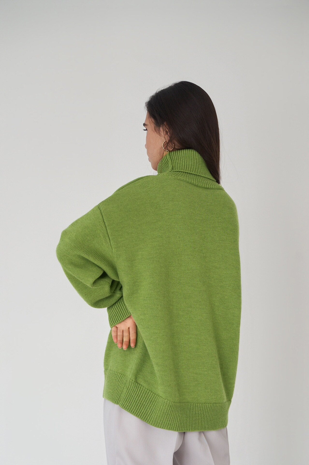 Oversized Women's Turtleneck Sweater