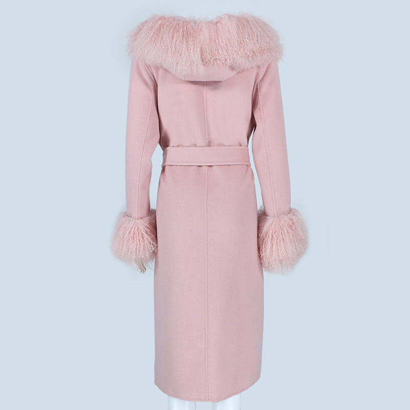 Perfect Opportunity Women's Cashmere Fur Coat